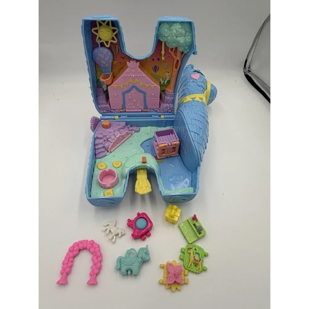 Polly Pocket Llama Party Piñata Playset HHX74 2 Dolls Accessories Mattel